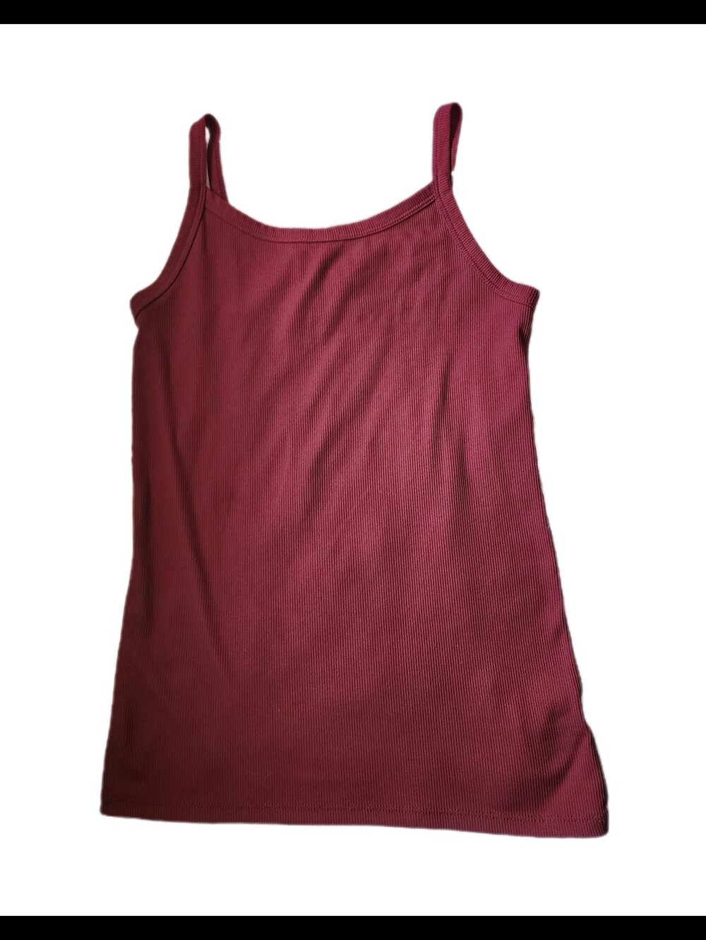 ♠️10/$10♠️ No Boundaries Ribbed Camisole Tank in Burgundy Wine